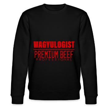 Wagyulogist, Professionnel du bœuf haut de gamme 3 - Sweat bio CHANGER Stanley/Stella Unisexe - noir - Devant - Nik (191cm) & Marisol (170cm)