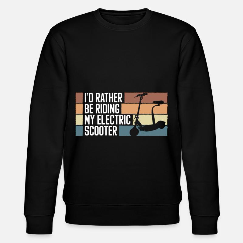 Rollerfahrer E-Roller Hybrid - Stanley/Stella Unisex Bio-Sweatshirt CHANGER - Schwarz