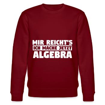 Mathematik Mathe Rechnen Algebra - Stanley/Stella Unisex Bio-Sweatshirt CHANGER  - Burgunderrot - Vorne - Nik (191cm) & Marisol (170cm)