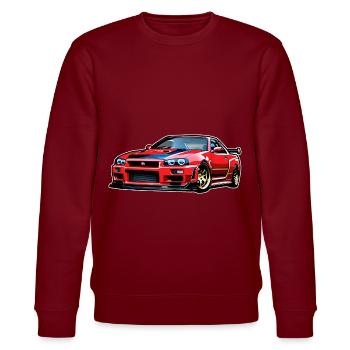 Jdm / Tuning / Turbocharger / Rims / Chiptuning - Stanley/Stella CHANGER Unisex Organic Sweatshirt - burgundy - Front - Nik (191cm) & Marisol (170cm)