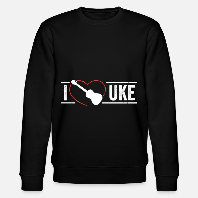 I Love Ukulele - Stanley/Stella Unisex Bio-Sweatshirt CHANGER  - Schwarz