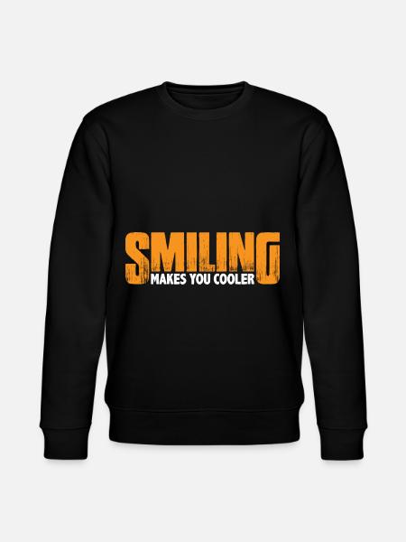 Smiling Makes You Cooler 4 - Stanley/Stella CHANGER Unisex Organic Sweatshirt - black