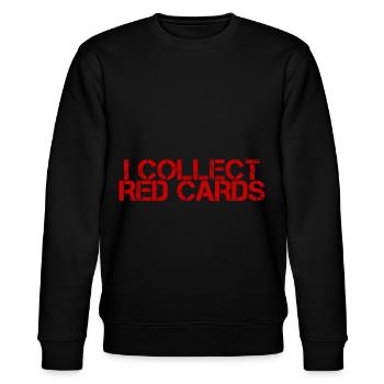I Collect Red Cards 3 - Stanley/Stella CHANGER Unisex Organic Sweatshirt - black - Front - Nik (191cm) & Marisol (170cm)