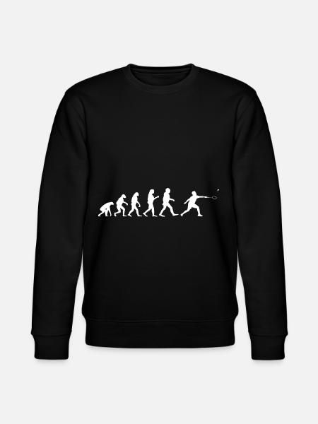 Evolution Badminton Silhouette Racquet - Stanley/Stella CHANGER Unisex Organic Sweatshirt - black