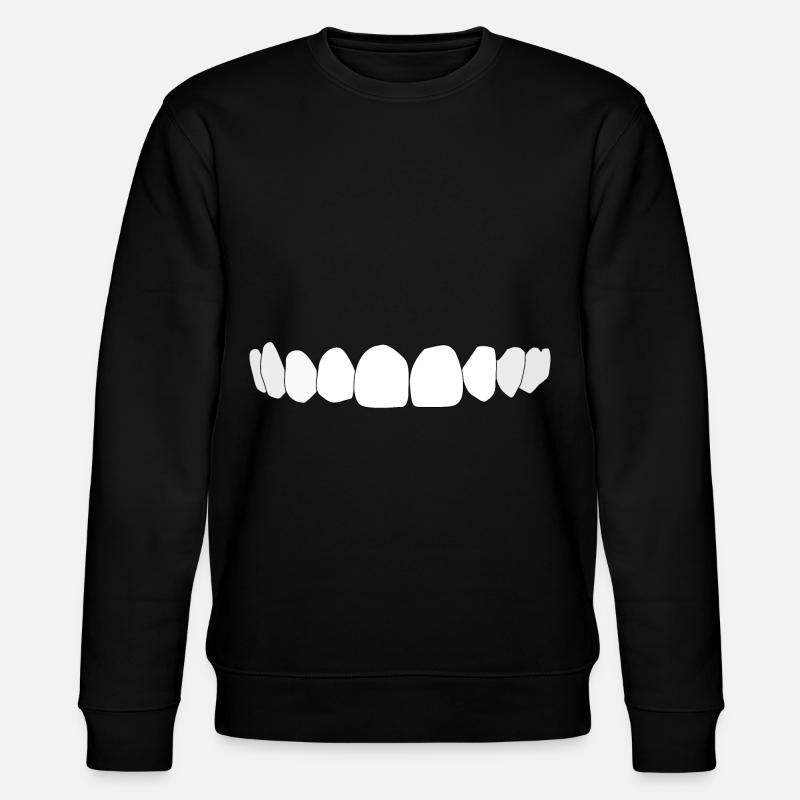 dents blanches - Sweat bio CHANGER Stanley/Stella Unisexe - noir