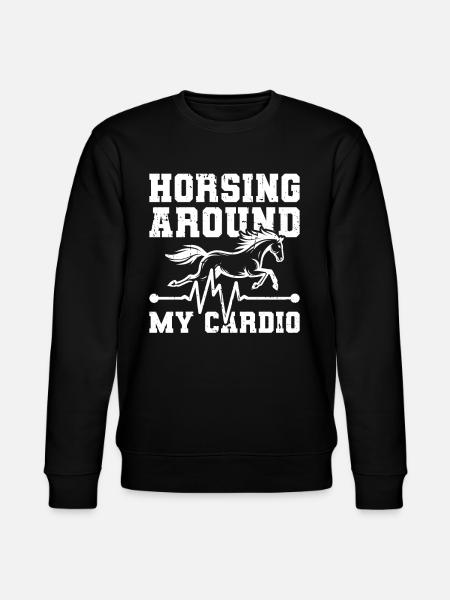 Horse Equestrian Ekg - Stanley/Stella CHANGER Unisex Organic Sweatshirt - black