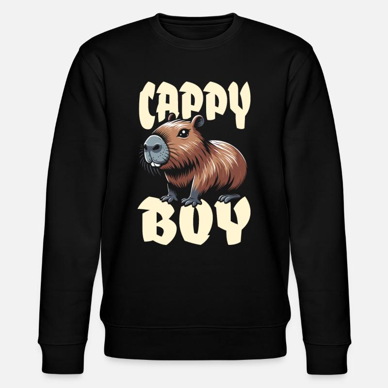 Capybara Wasserschwein Cappy Boy - Sweat bio CHANGER Stanley/Stella Unisexe - noir