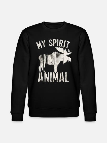 Moose - My Soul Animal - Stanley/Stella CHANGER Unisex Organic Sweatshirt - black