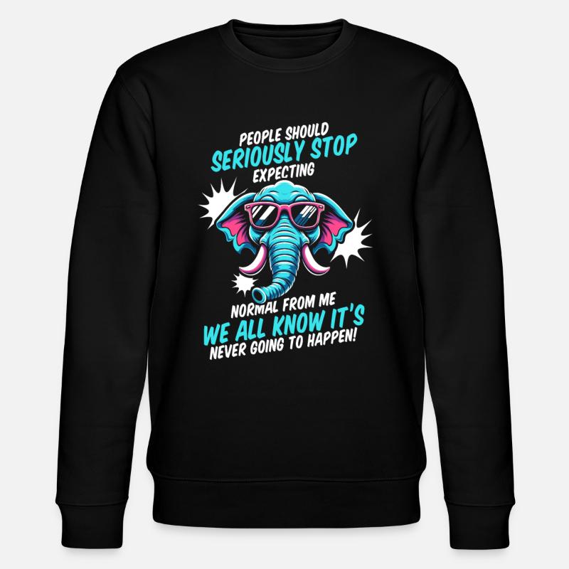 Elephant - Stanley/Stella CHANGER Unisex Organic Sweatshirt - black