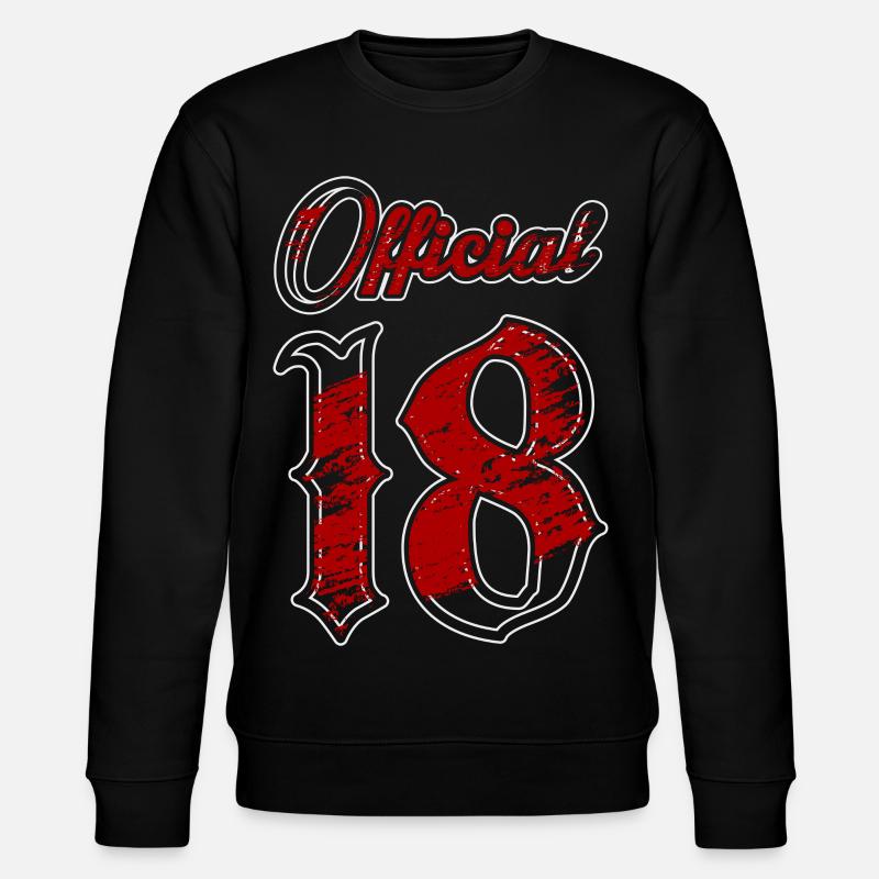 Offiziell 18 Jahre - Stanley/Stella Unisex Bio-Sweatshirt CHANGER  - Schwarz