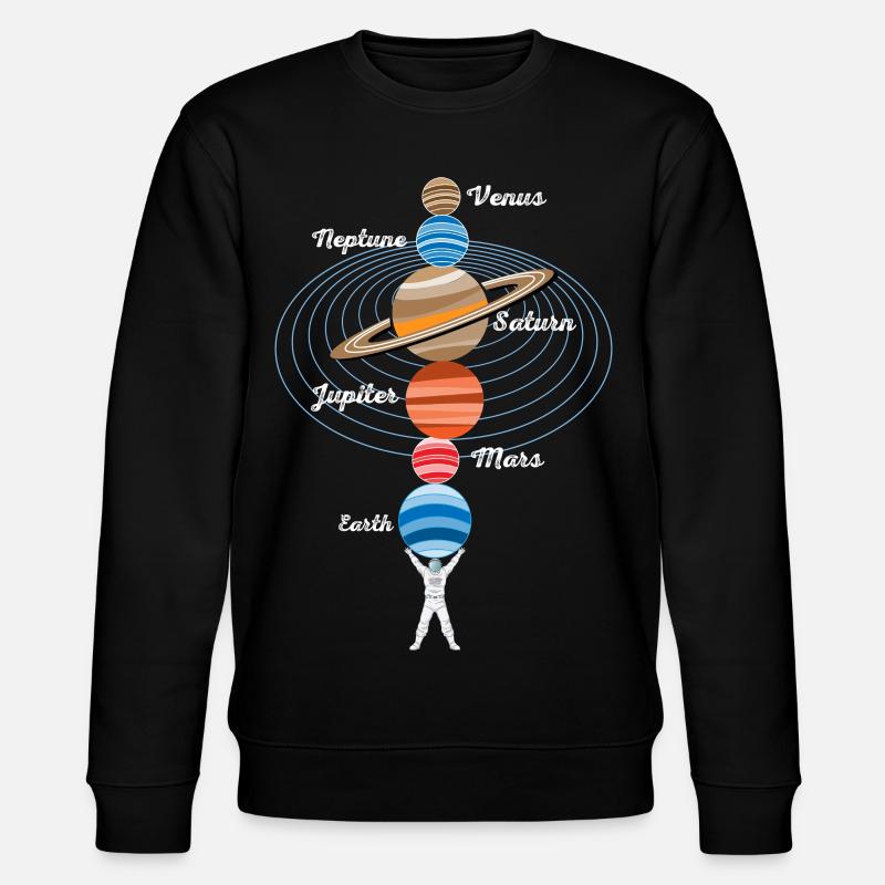 Starker Astronaut - Stanley/Stella Unisex Bio-Sweatshirt CHANGER  - Schwarz