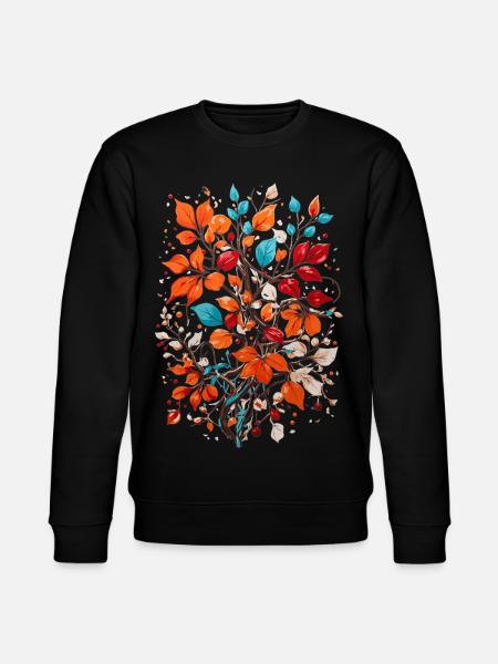 Flowers with nuts - Stanley/Stella CHANGER Unisex Organic Sweatshirt - black