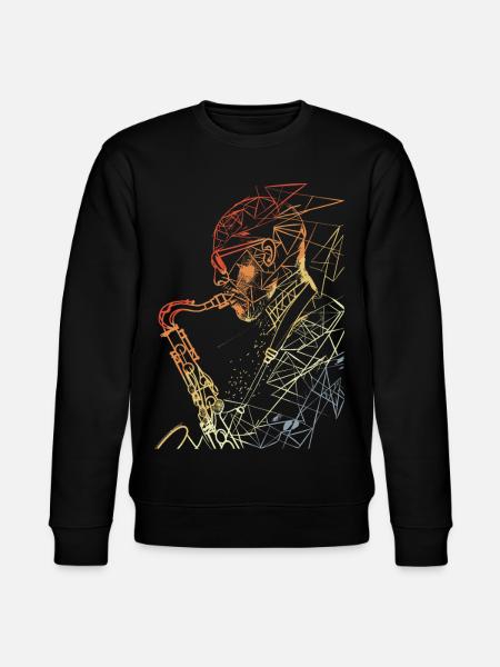 Saxophonist Retro - Stanley/Stella CHANGER Unisex Organic Sweatshirt - black