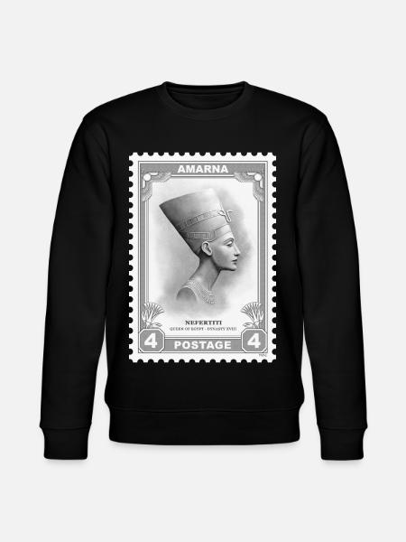 Nefertiti Stamp - Stanley/Stella CHANGER Unisex Organic Sweatshirt - black