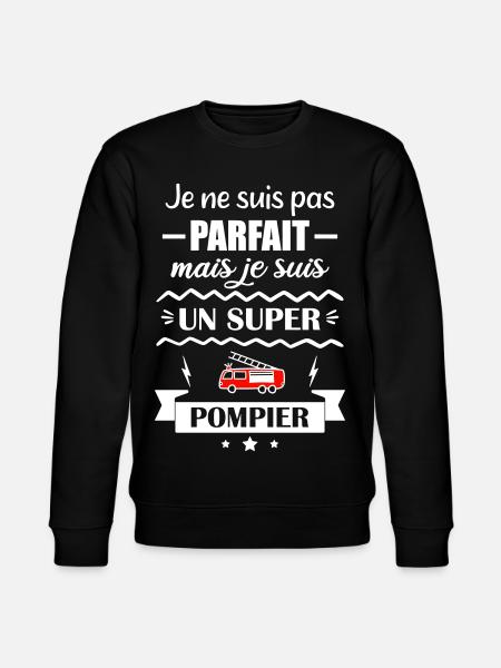 Super Firefighter Fire Hero Fire Truck - Stanley/Stella CHANGER Unisex Organic Sweatshirt - black