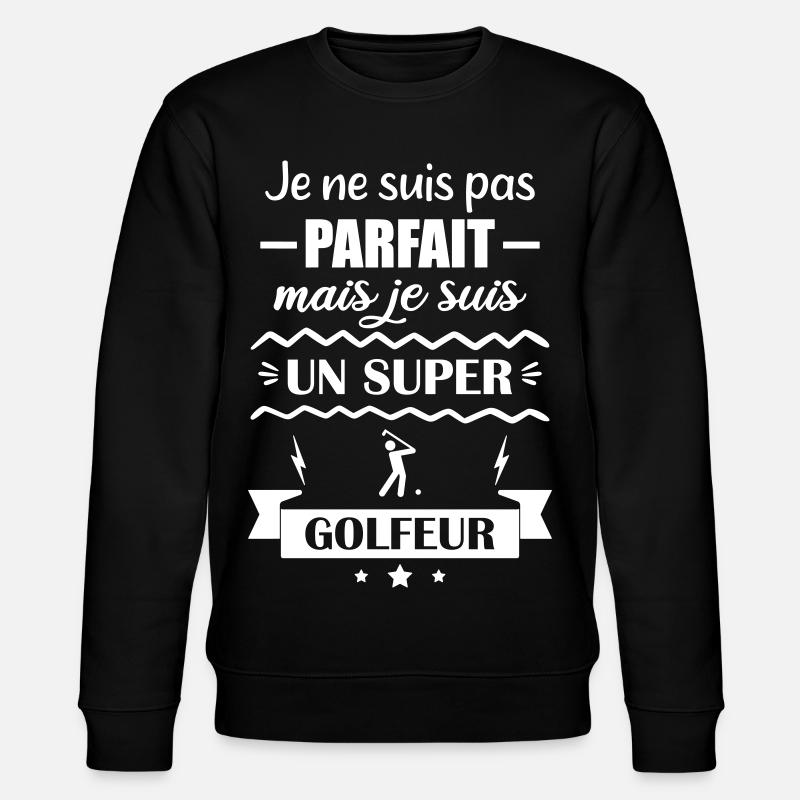 Super Golfer Golf - Stanley/Stella Unisex Bio-Sweatshirt CHANGER  - Schwarz