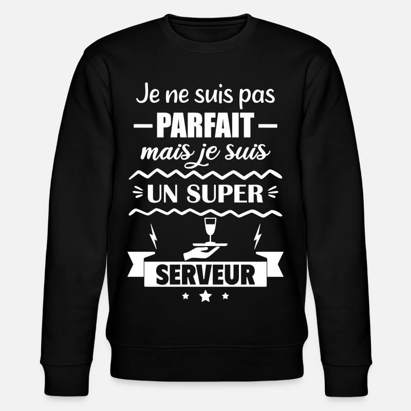 Not perfect but great server - Stanley/Stella CHANGER Unisex Organic Sweatshirt - black