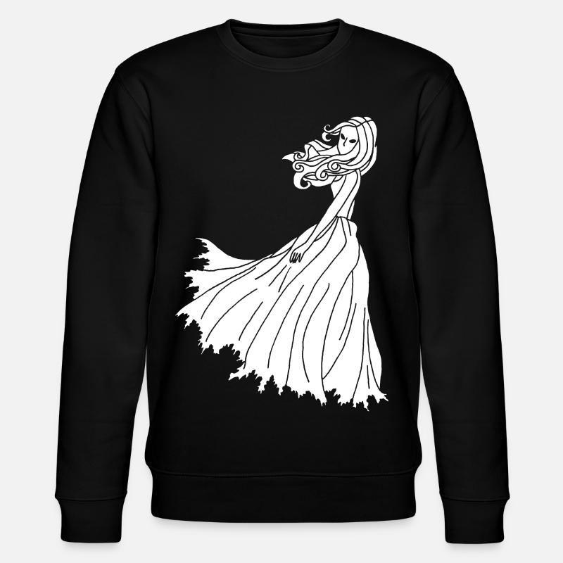 The ghostly white lady - Stanley/Stella CHANGER Unisex Organic Sweatshirt - black