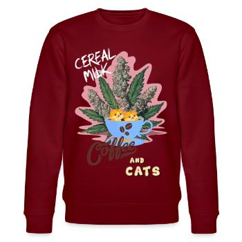 Cereal Milk C&C - Stanley/Stella Unisex Bio-Sweatshirt CHANGER  - Burgunderrot - Vorne - Nik (191cm) & Marisol (170cm)