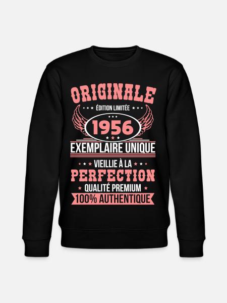 1956 – Unique example – Premium quality - Stanley/Stella CHANGER Unisex Organic Sweatshirt - black