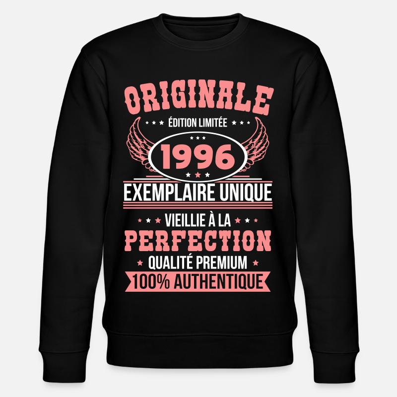 1996 – Unique example – Premium quality - Stanley/Stella CHANGER Unisex Organic Sweatshirt - black