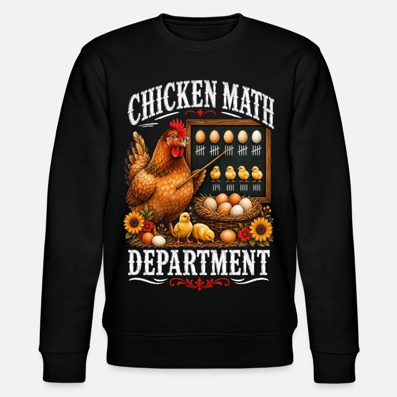 CHICKEN MATH DEPARTMENT - Stanley/Stella Unisex Bio-Sweatshirt CHANGER - Schwarz