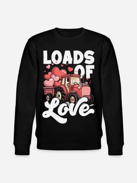 Retro Heart Valentine's Day Design Love - Stanley/Stella CHANGER Unisex Organic Sweatshirt - black