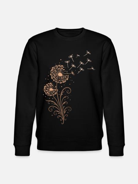 Dandelion – Floral Nature Motif Dandelion - Stanley/Stella CHANGER Unisex Organic Sweatshirt - black