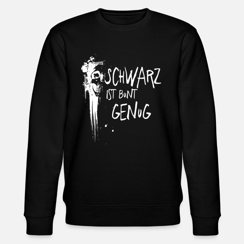 Shirt - Schwarz ist bunt genug - Stanley/Stella Unisex Bio-Sweatshirt CHANGER - Schwarz