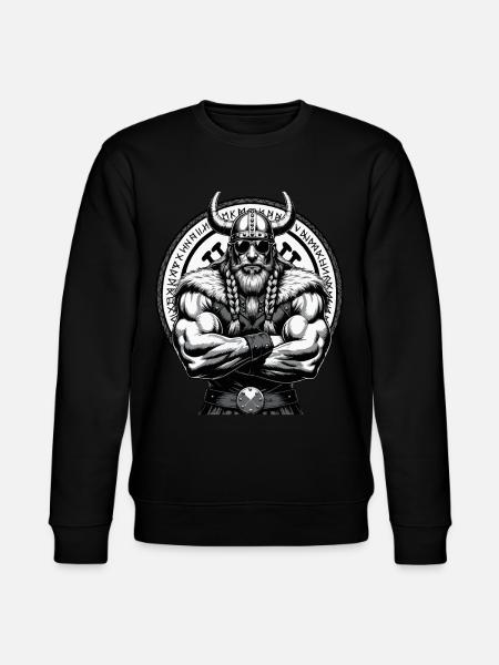 Norse Mythology Viking Warrior Valhalla - Stanley/Stella CHANGER Unisex Organic Sweatshirt - black