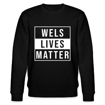 Wels Bayern Polizei Welse - Stanley/Stella Unisex Bio-Sweatshirt CHANGER  - Schwarz - Vorne - Nik (191cm) & Marisol (170cm)