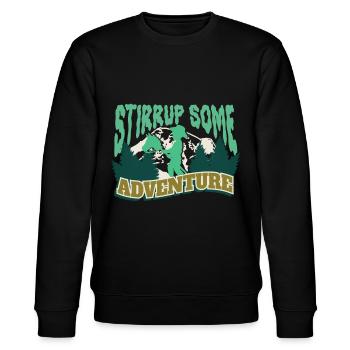 Hobby Horsing Steckenpferde - Stanley/Stella Unisex Bio-Sweatshirt CHANGER  - Schwarz - Vorne - Nik (191cm) & Marisol (170cm)