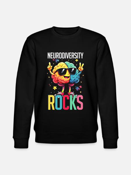 Autistisk Autistisk Autisme Neurodiversitet rocker - Stanley/Stella økologisk unisex-sweatshirt CHANGER  - sort