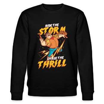 Sturmjäger Meteorologe - Stanley/Stella Unisex Bio-Sweatshirt CHANGER  - Schwarz - Vorne - Nik (191cm) & Marisol (170cm)