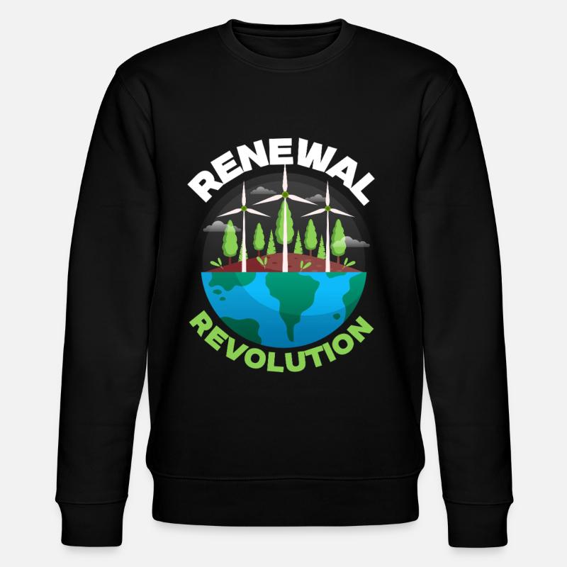 Umweltschützer Erneuerbare Energie - Stanley/Stella Unisex Bio-Sweatshirt CHANGER  - Schwarz
