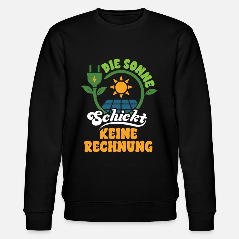 Die Sonne schickt keine Rechnung - Stanley/Stella Unisex Bio-Sweatshirt CHANGER  - Schwarz