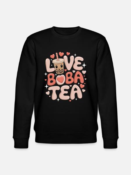 Love Boba Tea, Japanese - Stanley/Stella CHANGER Unisex Organic Sweatshirt - black