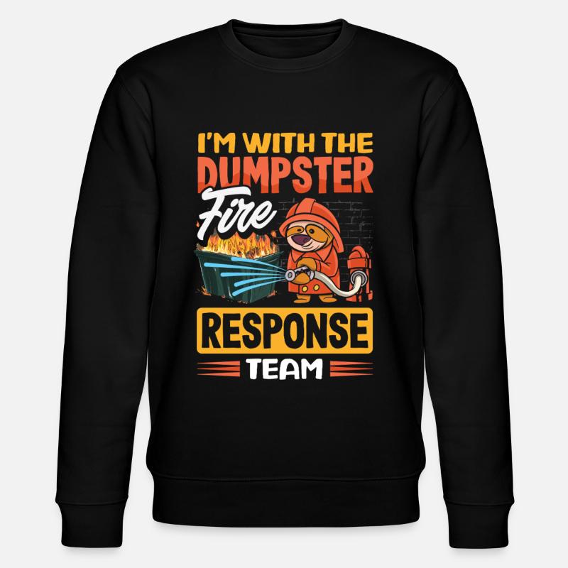 Dumpster Fire Response Team Leader - Stanley/Stella CHANGER Unisex Organic Sweatshirt - black