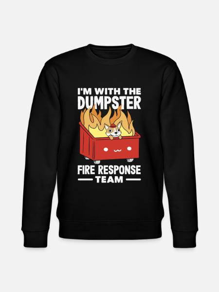 Dumpster Fire Response Team Leader - Stanley/Stella CHANGER Unisex Organic Sweatshirt - black