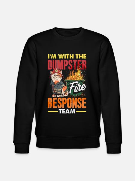 Dumpster Fire Response Team Leader - Stanley/Stella CHANGER Unisex Organic Sweatshirt - black