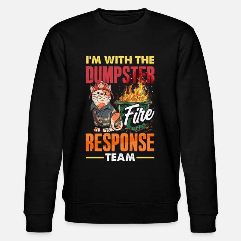 Dumpster Fire Response Team Leader - Stanley/Stella CHANGER Unisex Organic Sweatshirt - black