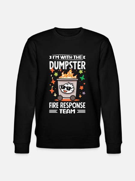 Dumpster Fire Response Team Leader - Stanley/Stella CHANGER Unisex Organic Sweatshirt - black