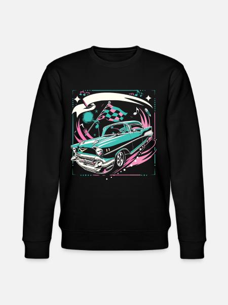Halvtredserne 1950'ernes bilmusik - Stanley/Stella økologisk unisex-sweatshirt CHANGER  - sort