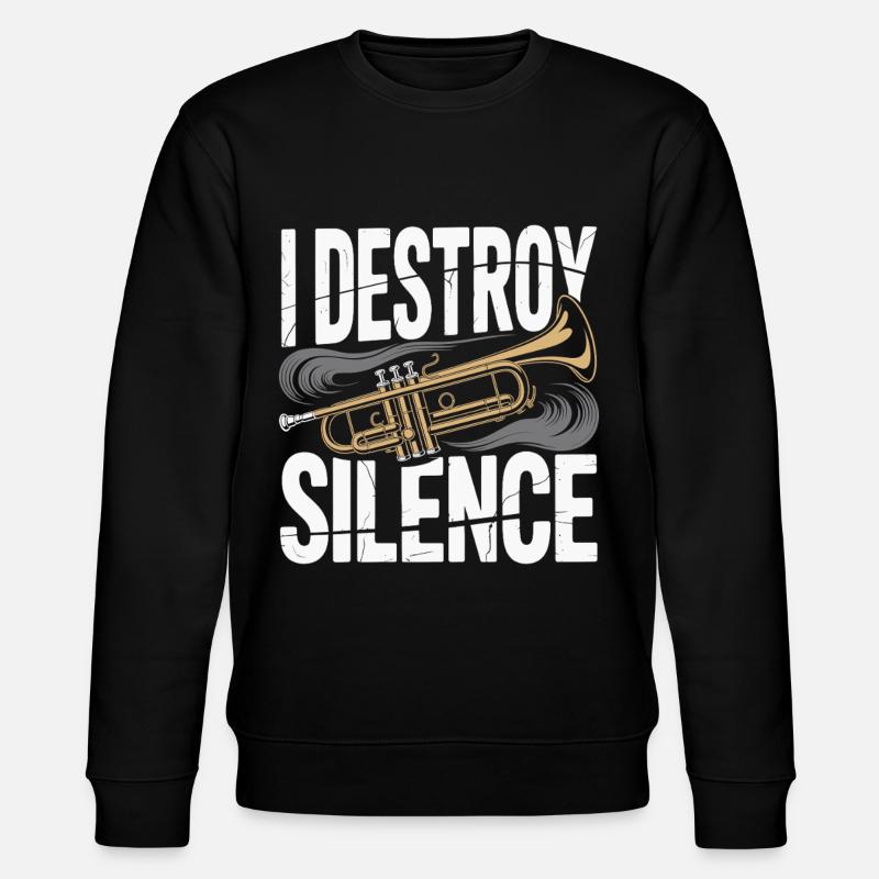 Trompette I Destroy Silence - Sweat bio CHANGER Stanley/Stella Unisexe - noir