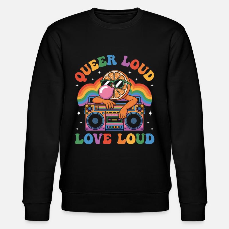 Fruchtig-lesbischer LGBT-Stolz-Monat - Stanley/Stella Unisex Bio-Sweatshirt CHANGER  - Schwarz