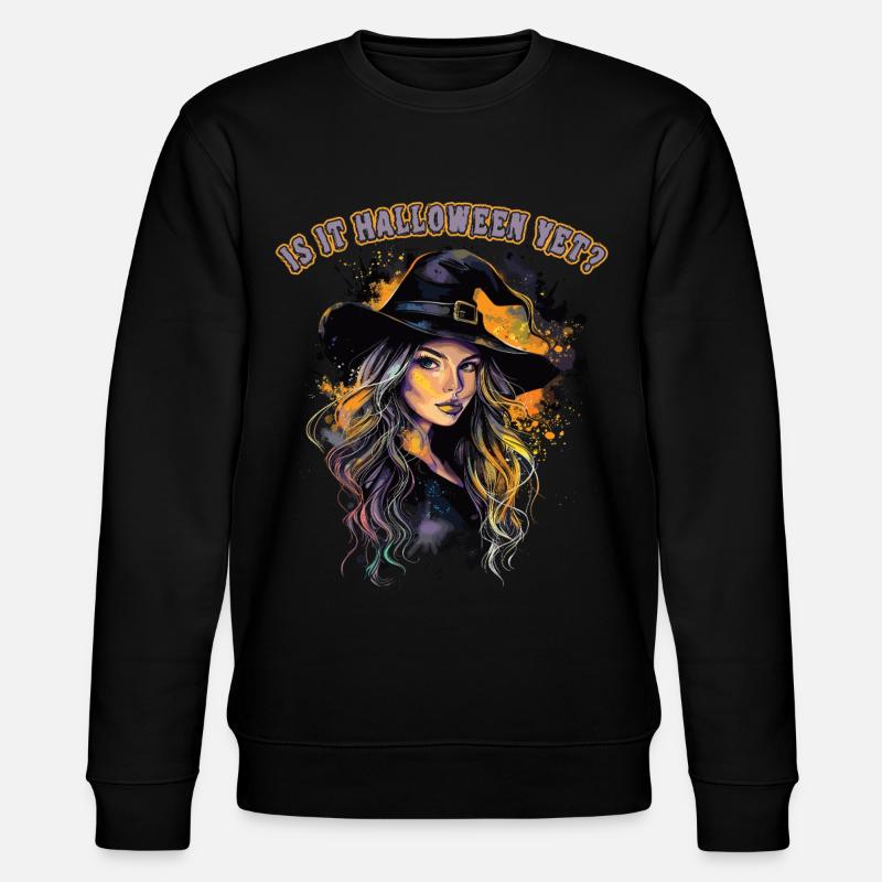 Spooky Pin-up Witch Halloween - Stanley/Stella CHANGER Unisex Organic Sweatshirt - black
