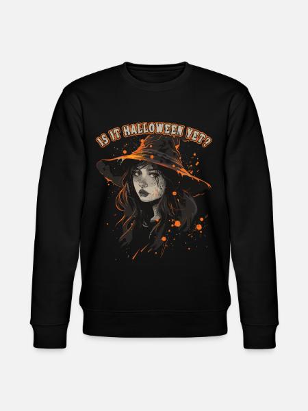 Spooky Pin-up Witch Halloween - Stanley/Stella CHANGER Unisex Organic Sweatshirt - black