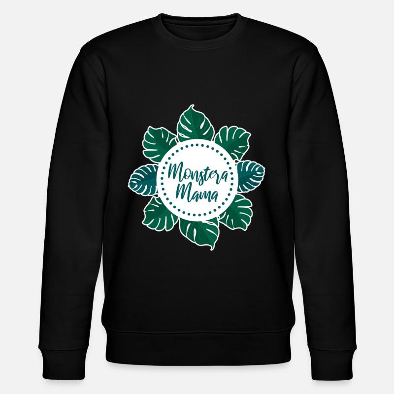 Monstera Mama - Stanley/Stella Unisex Bio-Sweatshirt CHANGER  - Schwarz