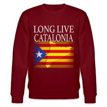 Fierté Catalane Catalogne - Sweat bio CHANGER Stanley/Stella Unisexe - bordeaux - Devant - Nik (191cm) & Marisol (170cm)