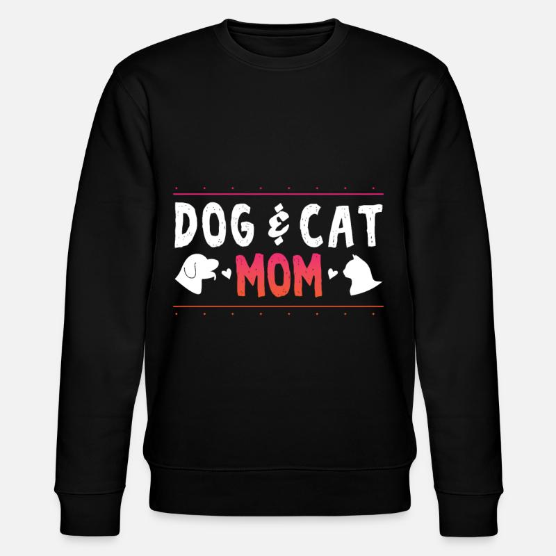 Chien et chat maman - Sweat bio CHANGER Stanley/Stella Unisexe - noir